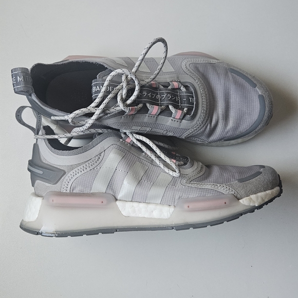 Adidas NMD V3 Gray and Pink Sneakers - Picture 1 of 5